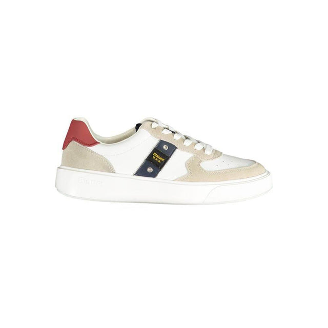 Blauer White Polyethylene Men Sneaker - Hilstor