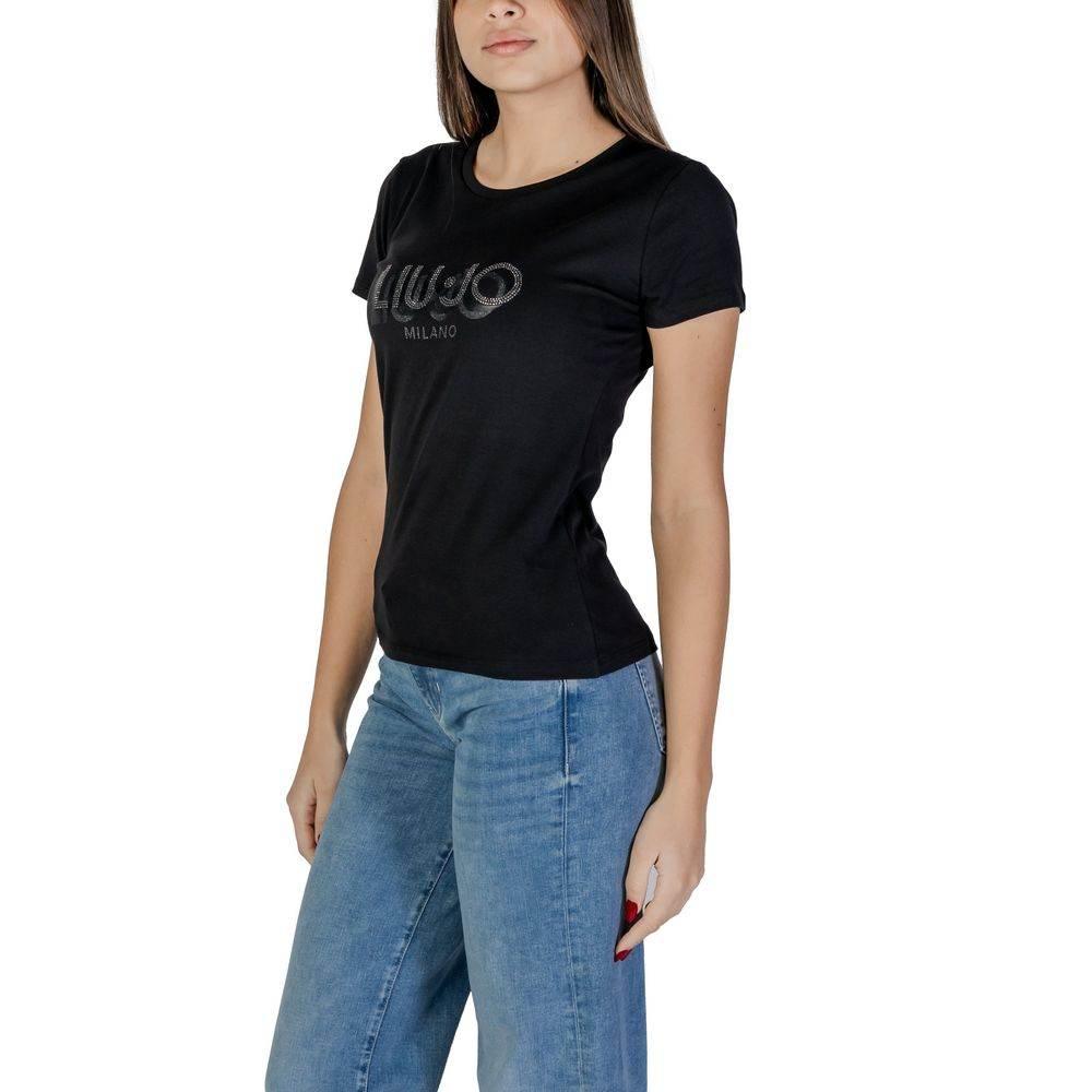 Liu Jo Black Cotton Tops & T-Shirt - Hilstor
