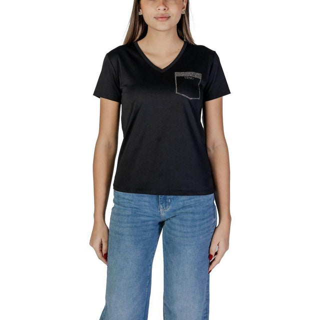 Liu Jo Black Cotton Tops & T-Shirt - Hilstor