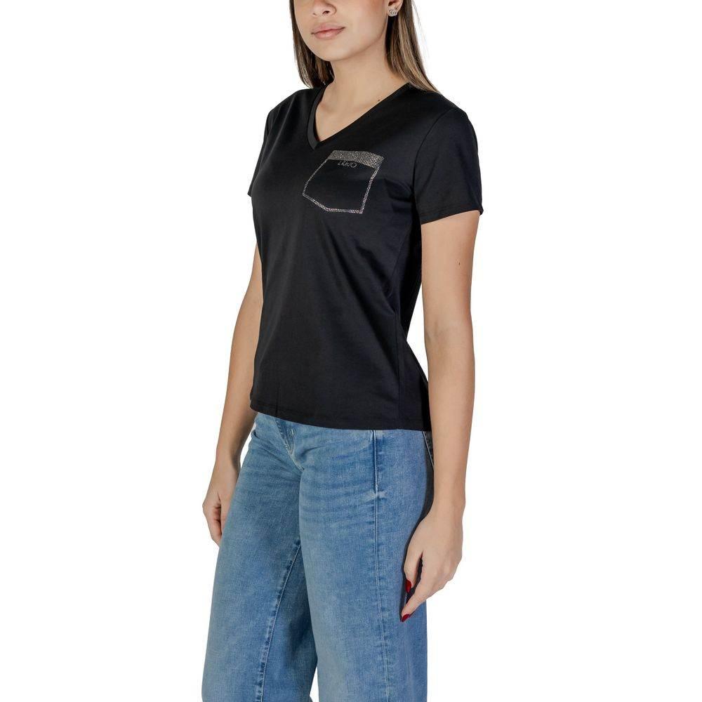 Liu Jo Black Cotton Tops & T-Shirt - Hilstor