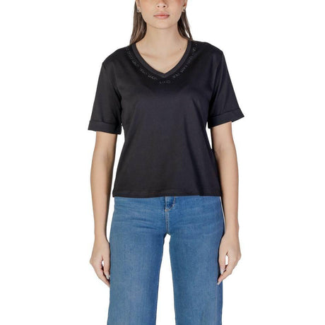 Liu Jo Black Cotton Tops & T-Shirt - Hilstor