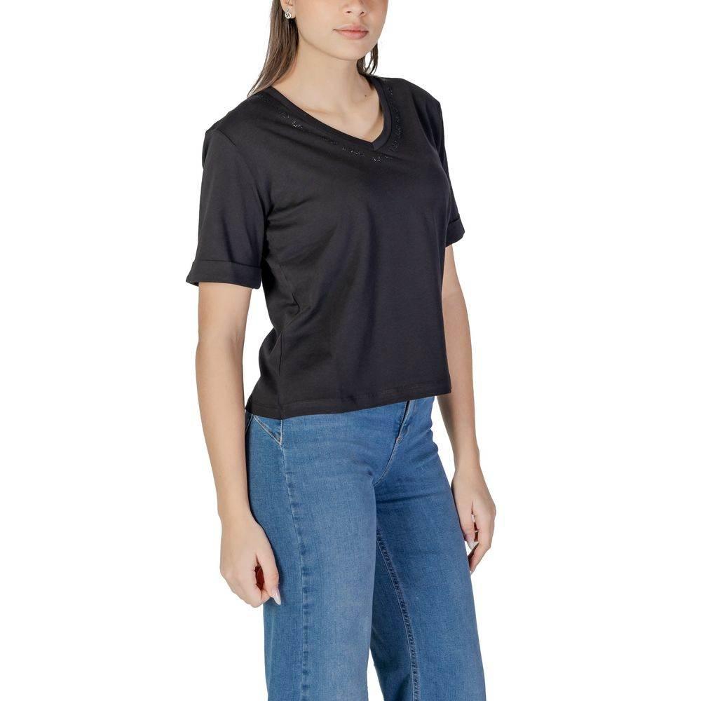Liu Jo Black Cotton Tops & T-Shirt - Hilstor