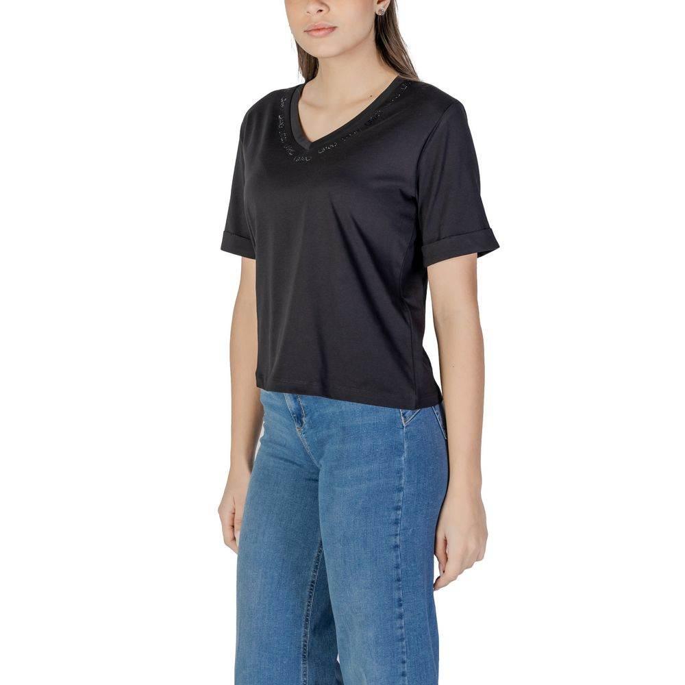 Liu Jo Black Cotton Tops & T-Shirt - Hilstor