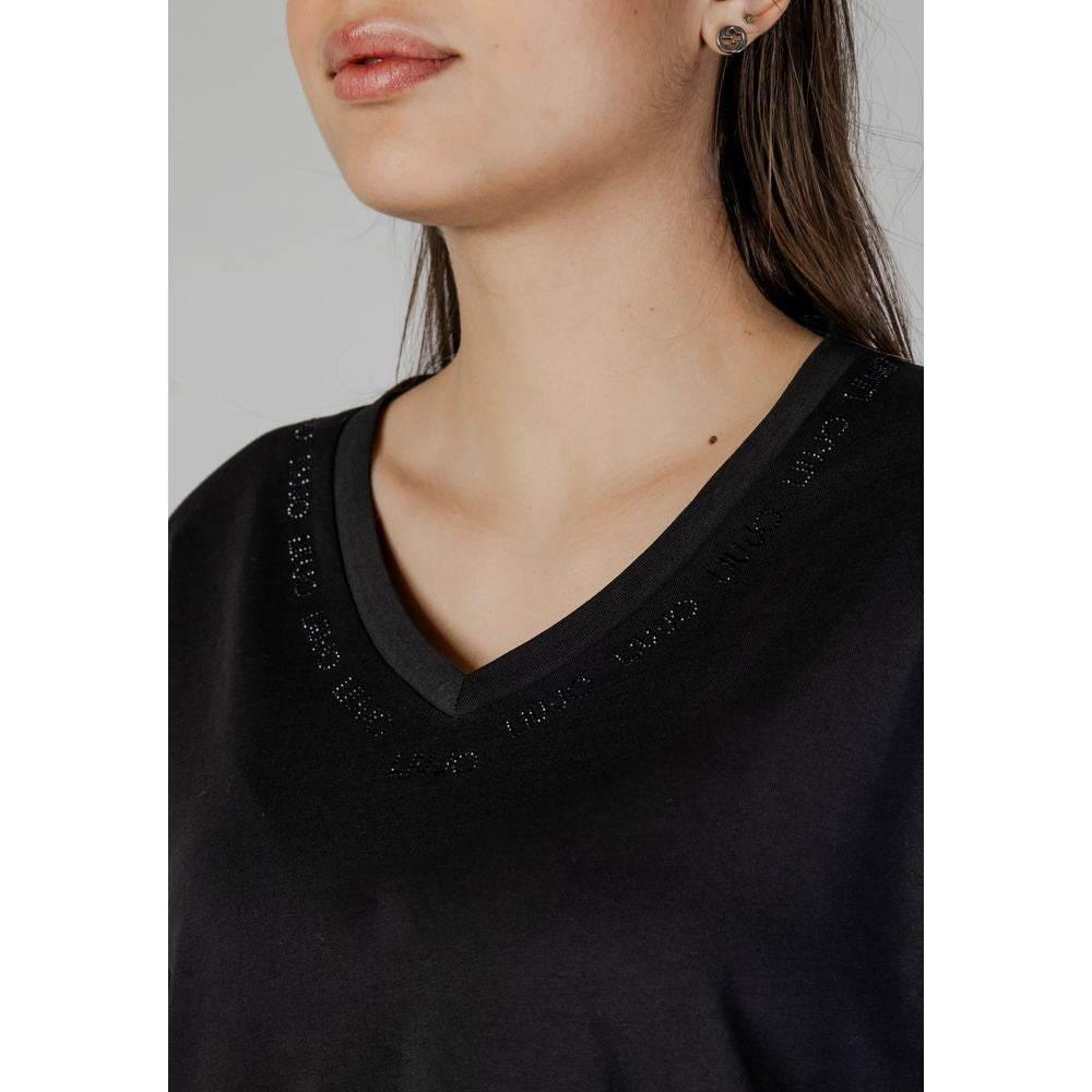 Liu Jo Black Cotton Tops & T-Shirt - Hilstor