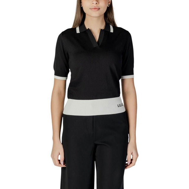 Liu Jo Black And White Viscose Tops & T-Shirt - Hilstor