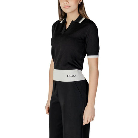 Liu Jo Black And White Viscose Tops & T-Shirt - Hilstor