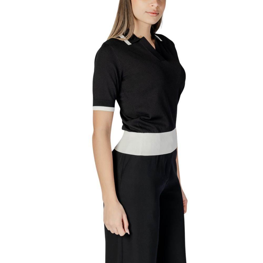 Liu Jo Black And White Viscose Tops & T-Shirt - Hilstor