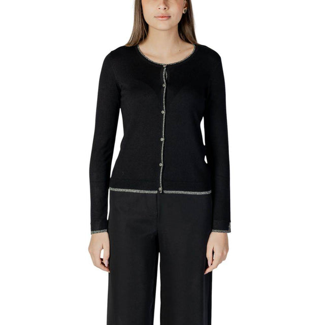 Liu Jo Black Viscose Cardigan - Hilstor