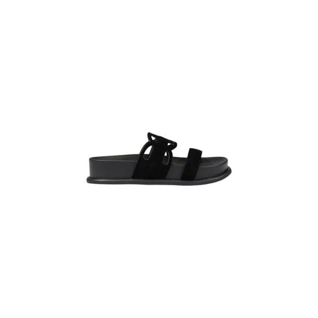 Liu Jo Black Leather Sandal - Hilstor