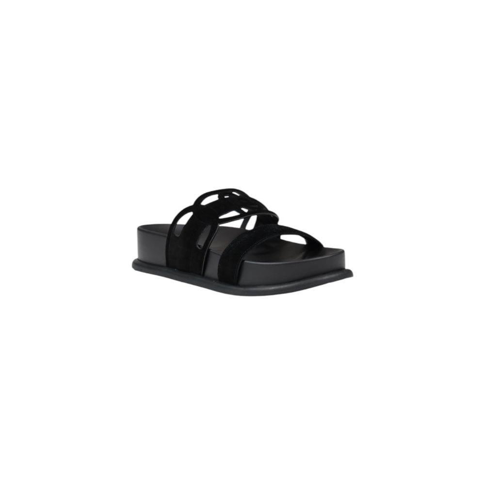 Liu Jo Black Leather Sandal - Hilstor