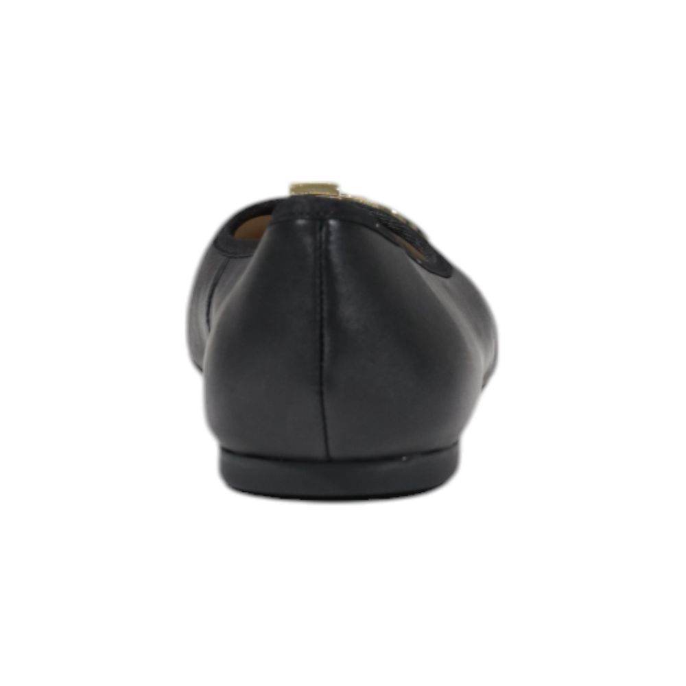 Liu Jo Black Leather Flat Shoe - Hilstor