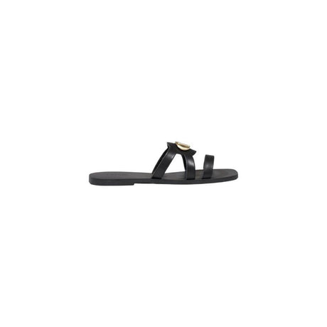 Liu Jo Black Leather Sandal - Hilstor