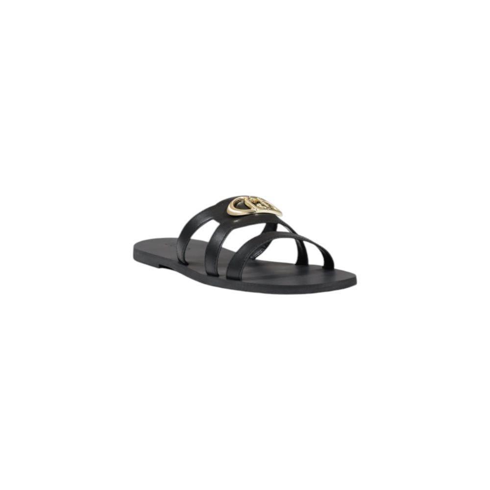 Liu Jo Black Leather Sandal - Hilstor