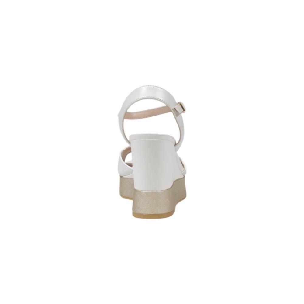 Liu Jo Cream Leather Sandal - Hilstor