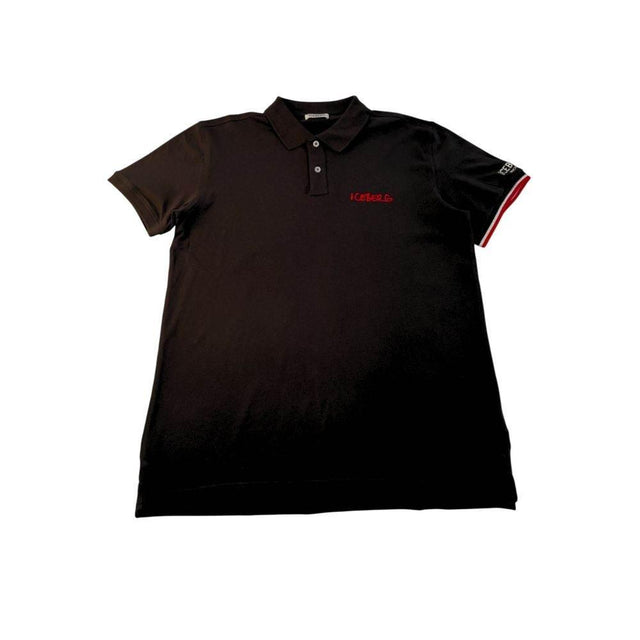 Iceberg Black Cotton Men Polo Shirt - Hilstor
