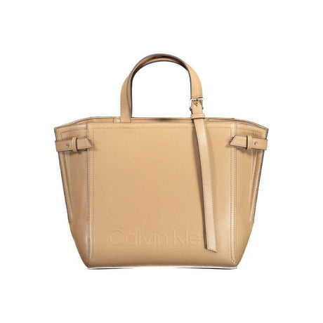 Calvin Klein Brown Polyester Women Handbag - Hilstor