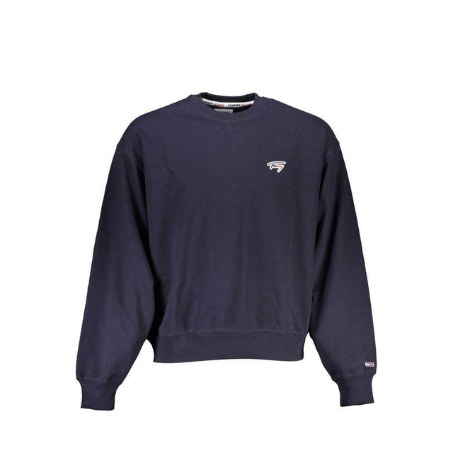 Tommy Hilfiger Chic Blue Crew Neck Sweater with Logo Detail - Hilstor