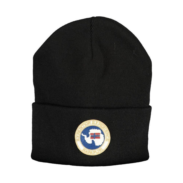 Napapijri Black Acrylic Hats & Cap - Hilstor