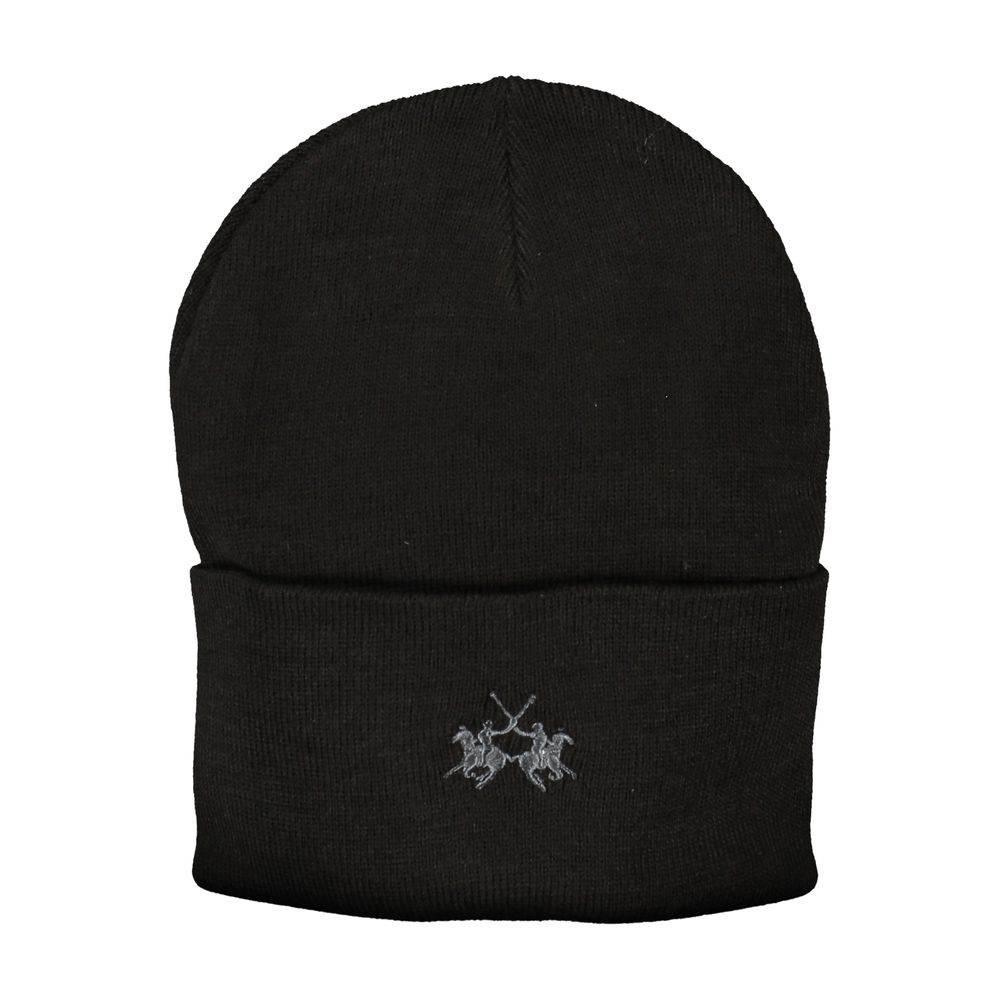 La Martina Black Polyester Hats & Cap - Hilstor