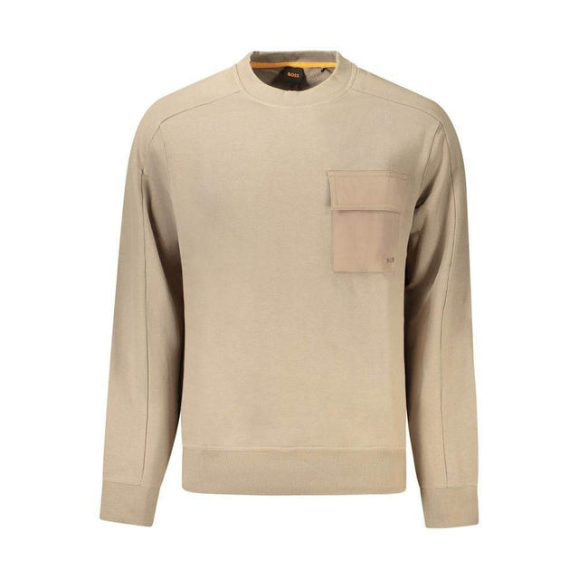 Hugo Boss Beige Cotton Men Sweater - Hilstor