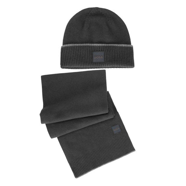 Hugo Boss Black Wool Men Scarf - Hilstor