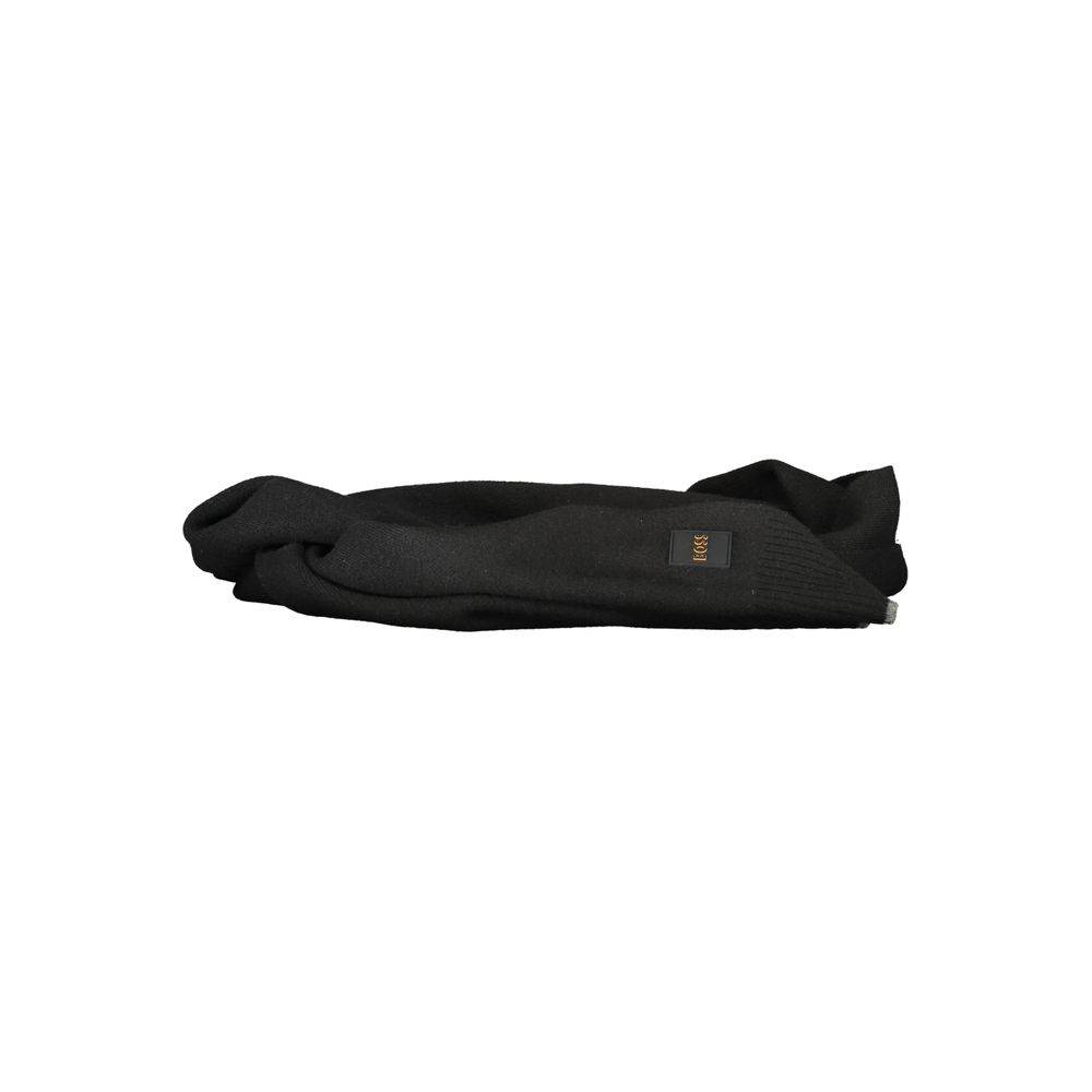 Hugo Boss Black Wool Men Scarf - Hilstor