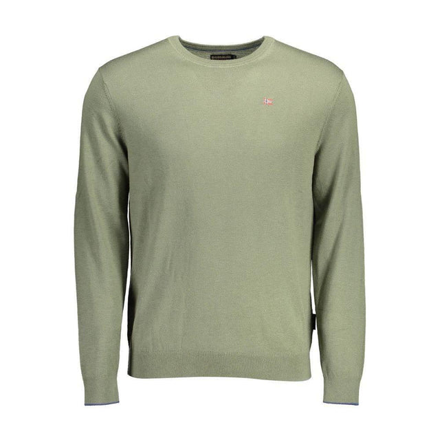 Napapijri Green Wool Men Sweater - Hilstor