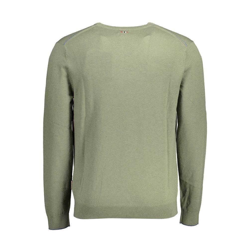 Napapijri Green Wool Men Sweater - Hilstor