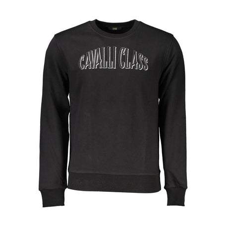 Cavalli Class Black Cotton Men Sweater - Hilstor
