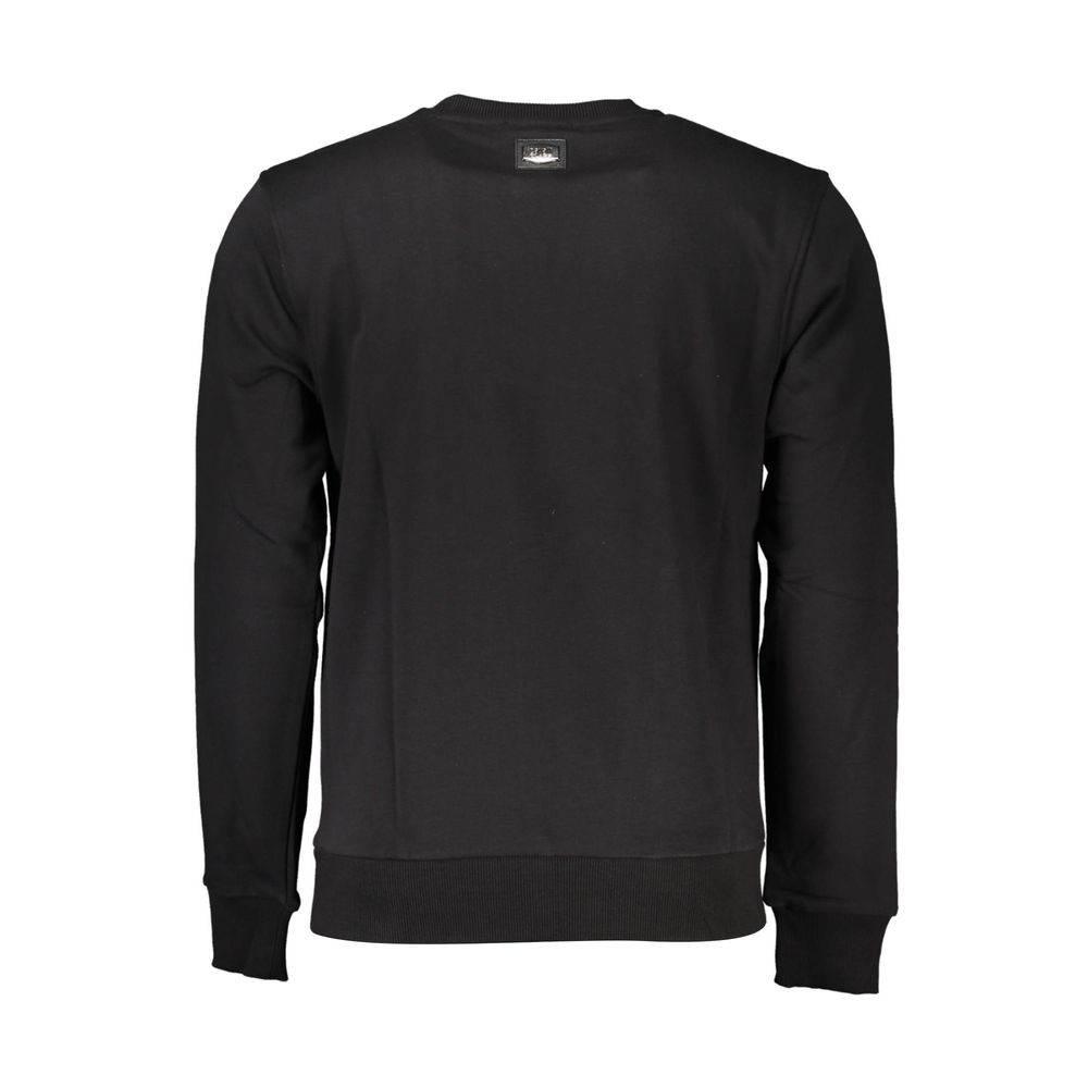 Cavalli Class Black Cotton Men Sweater - Hilstor