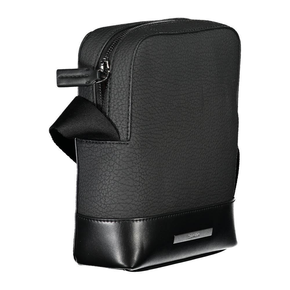 Calvin Klein Sleek Black Shoulder Bag with Contrasting Details - Hilstor