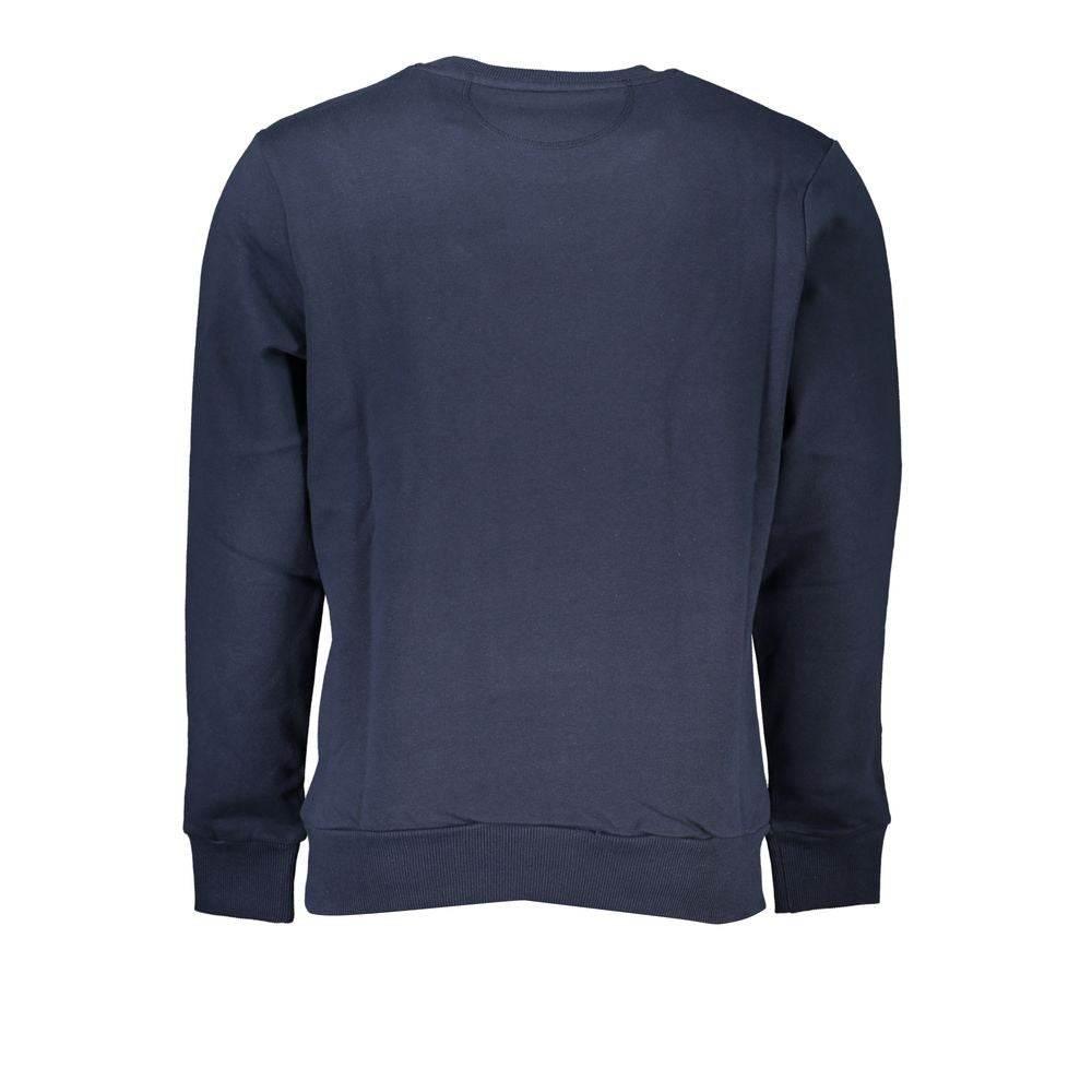 La Martina Blue Cotton Men Sweater - Hilstor