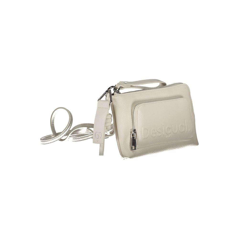 Desigual White Polyethylene Handbag - Hilstor