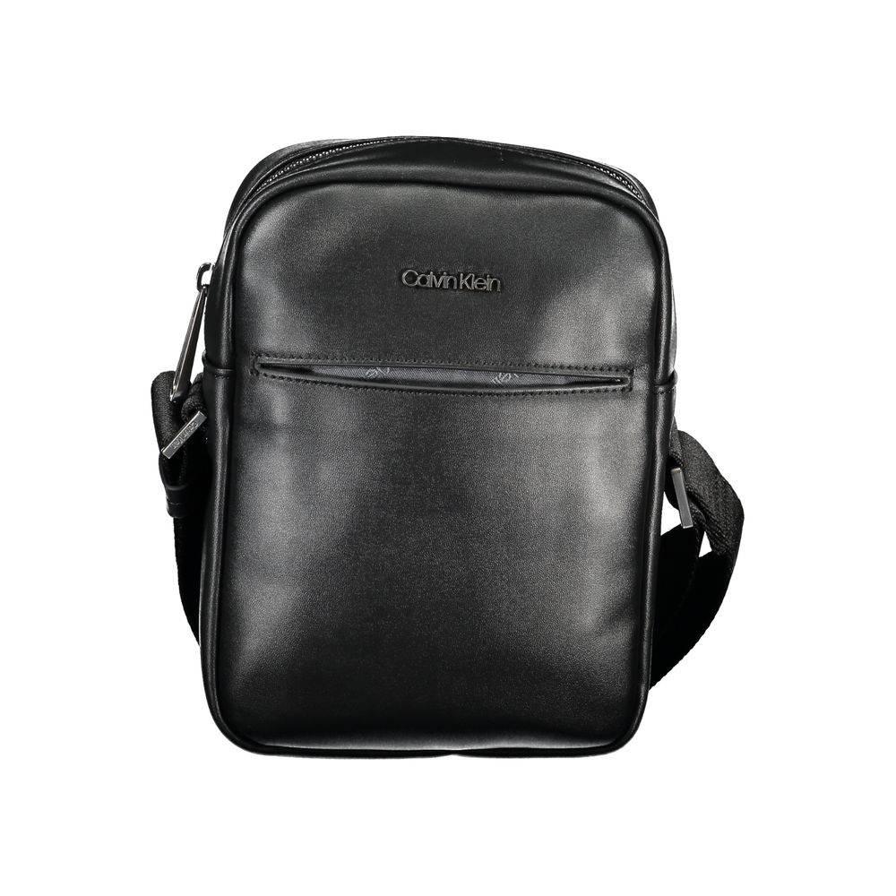 Calvin Klein Eco-Chic Black Shoulder Bag with Logo Detail - Hilstor