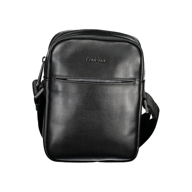 Calvin Klein Eco-Chic Black Shoulder Bag with Logo Detail - Hilstor