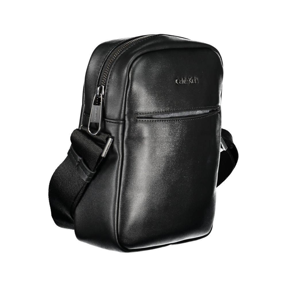 Calvin Klein Eco-Chic Black Shoulder Bag with Logo Detail - Hilstor
