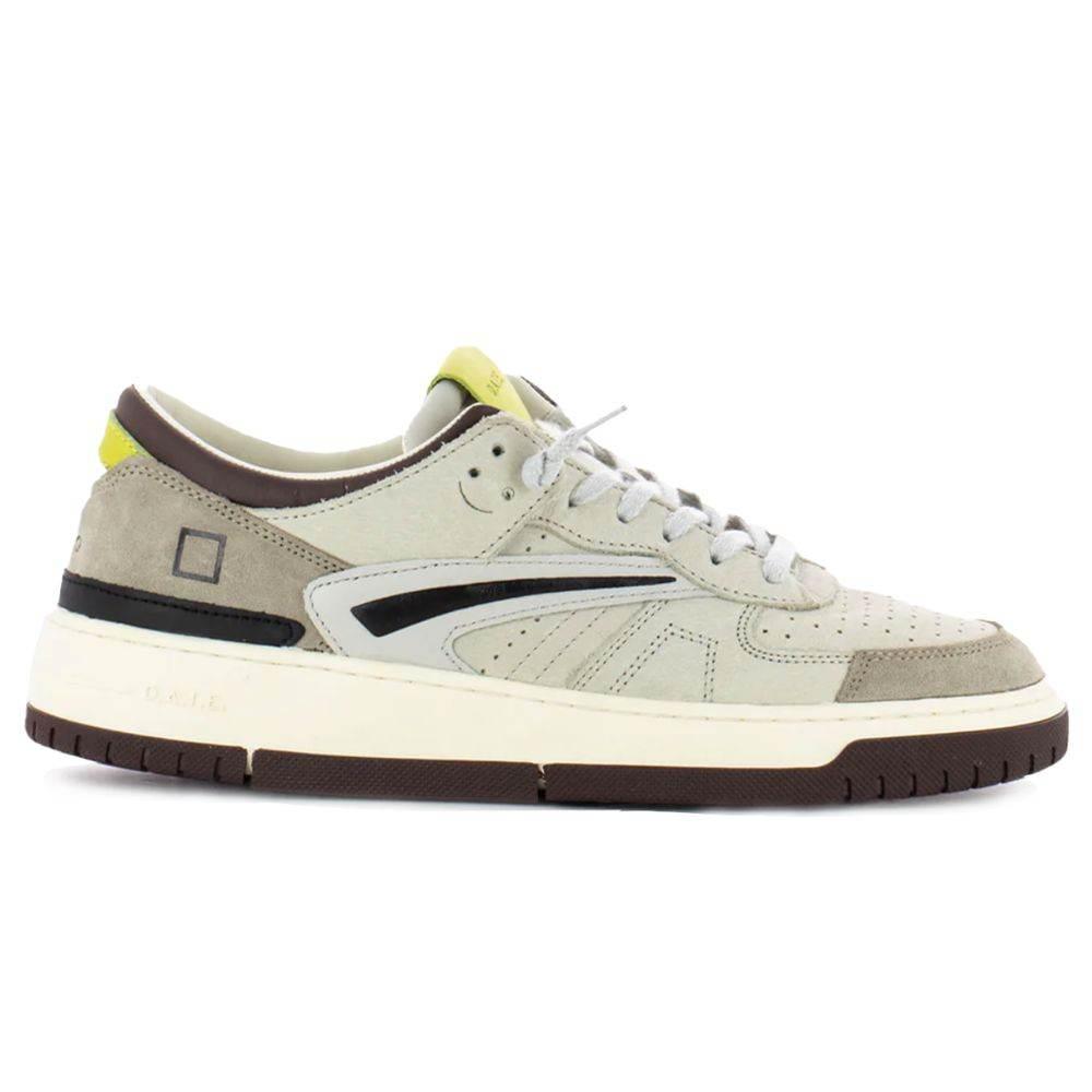 D.A.T.E Beige Leather Sneaker - Hilstor