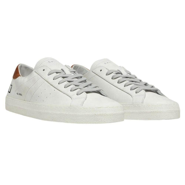 D.A.T.E White Leather Sneaker - Hilstor