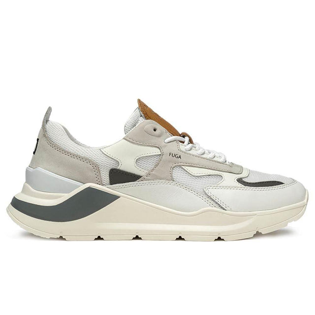 D.A.T.E White Leather Sneaker - Hilstor