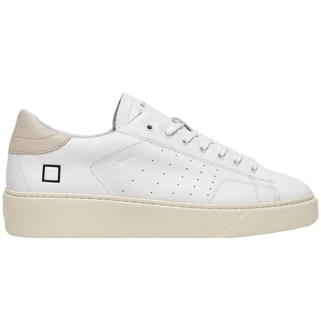 D.A.T.E White Leather Sneaker - Hilstor
