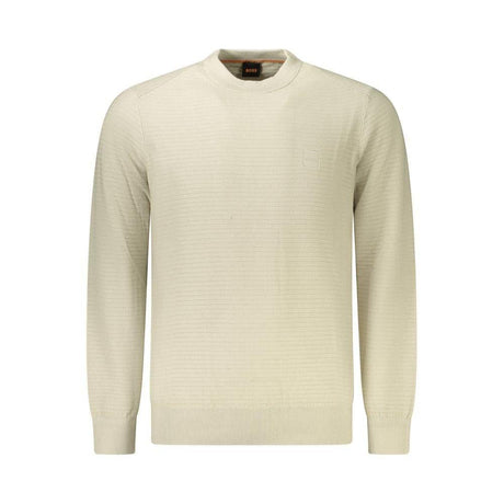 Hugo Boss Beige Cotton Men Sweater - Hilstor