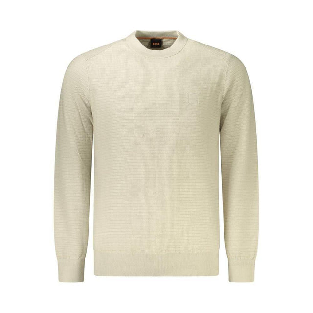 Hugo Boss Beige Cotton Men Sweater - Hilstor