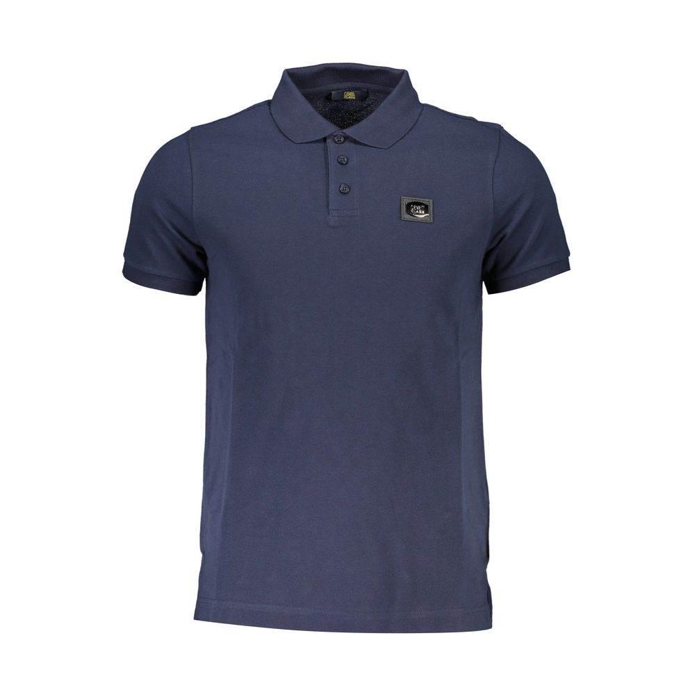 Cavalli Class Blue Cotton Men Polo Shirt - Hilstor