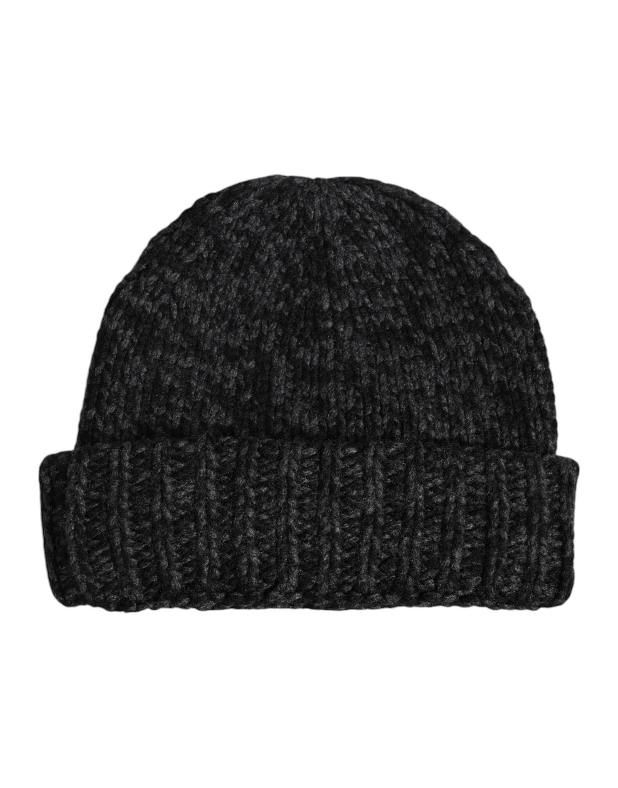 Dolce & Gabbana Gray Cashmere Knitted Winter Beanie Hat - Hilstor