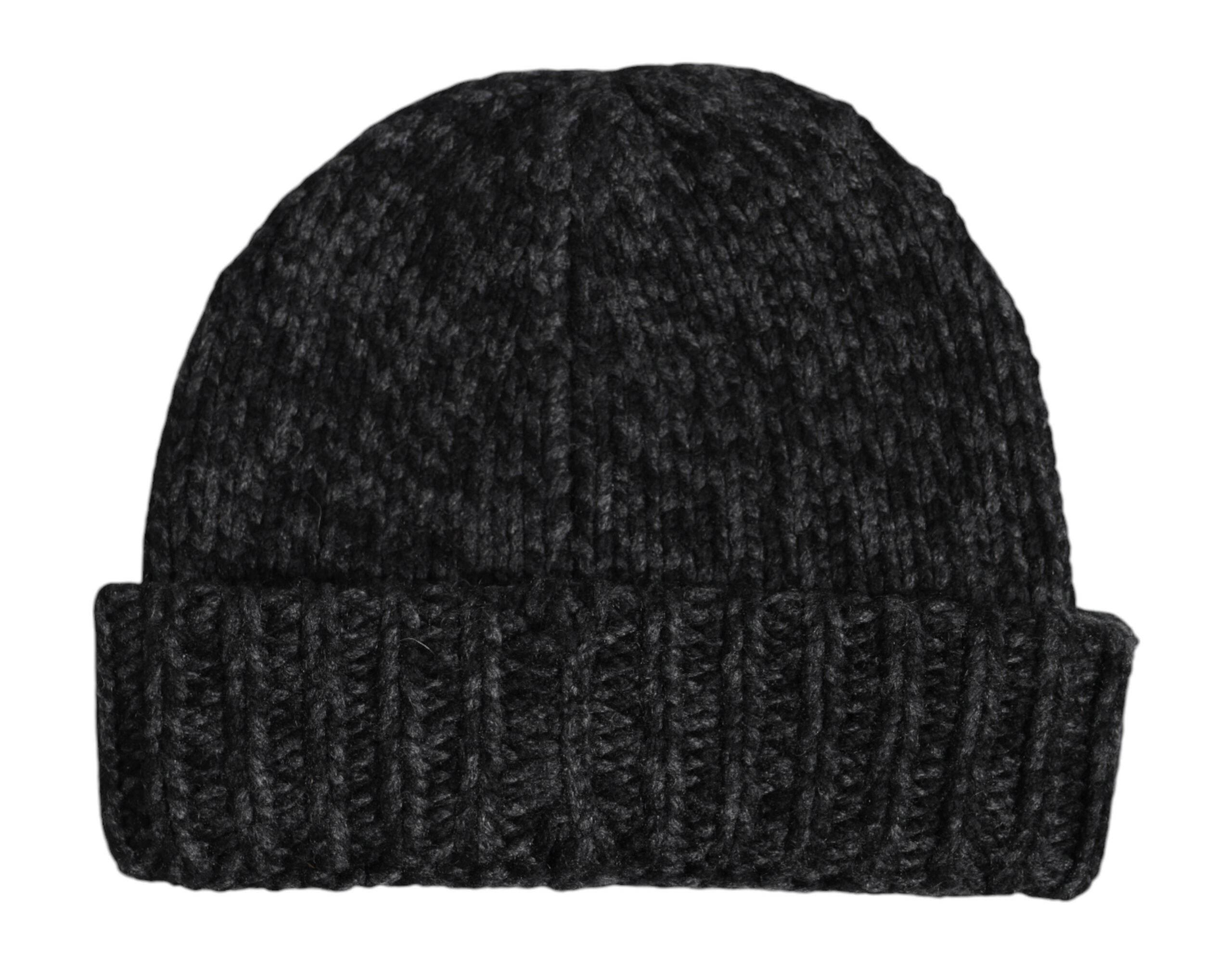 Dolce & Gabbana Gray Cashmere Knitted Winter Beanie Hat - Hilstor