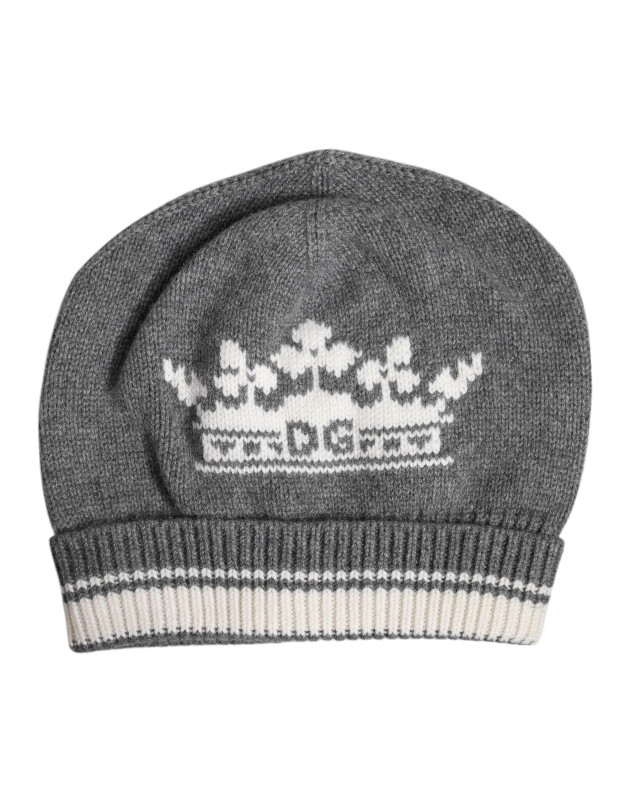 Dolce & Gabbana Gray Cashmere Knitted Winter Beanie Hat - Hilstor