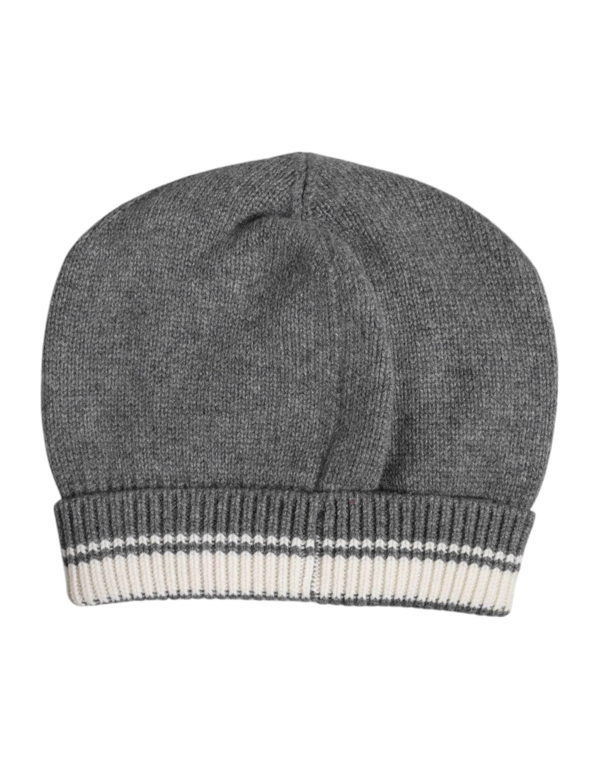 Dolce & Gabbana Gray Cashmere Knitted Winter Beanie Hat - Hilstor