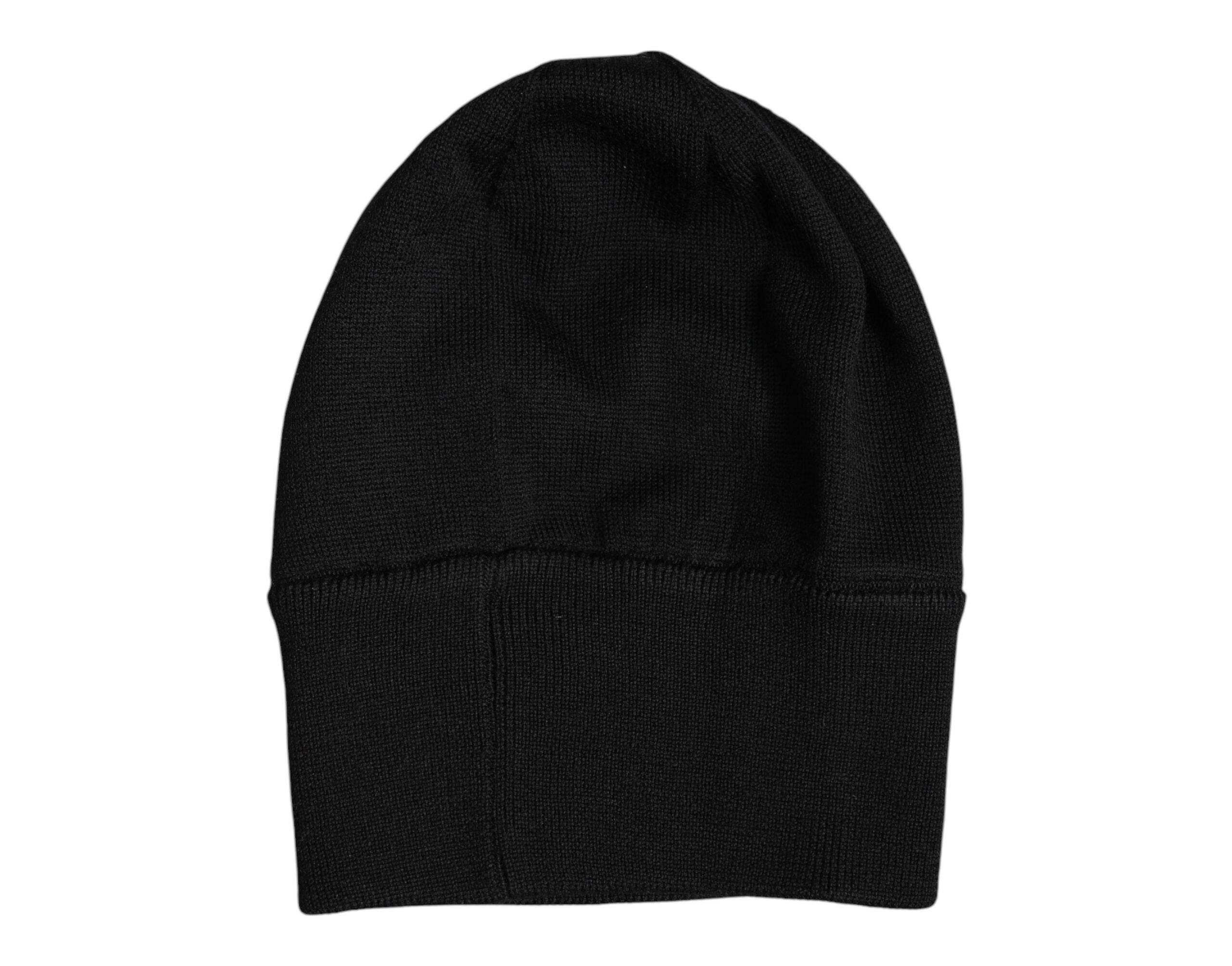 Dolce & Gabbana Black #DGLOVESLONDON Knitted Beanie Hat - Hilstor