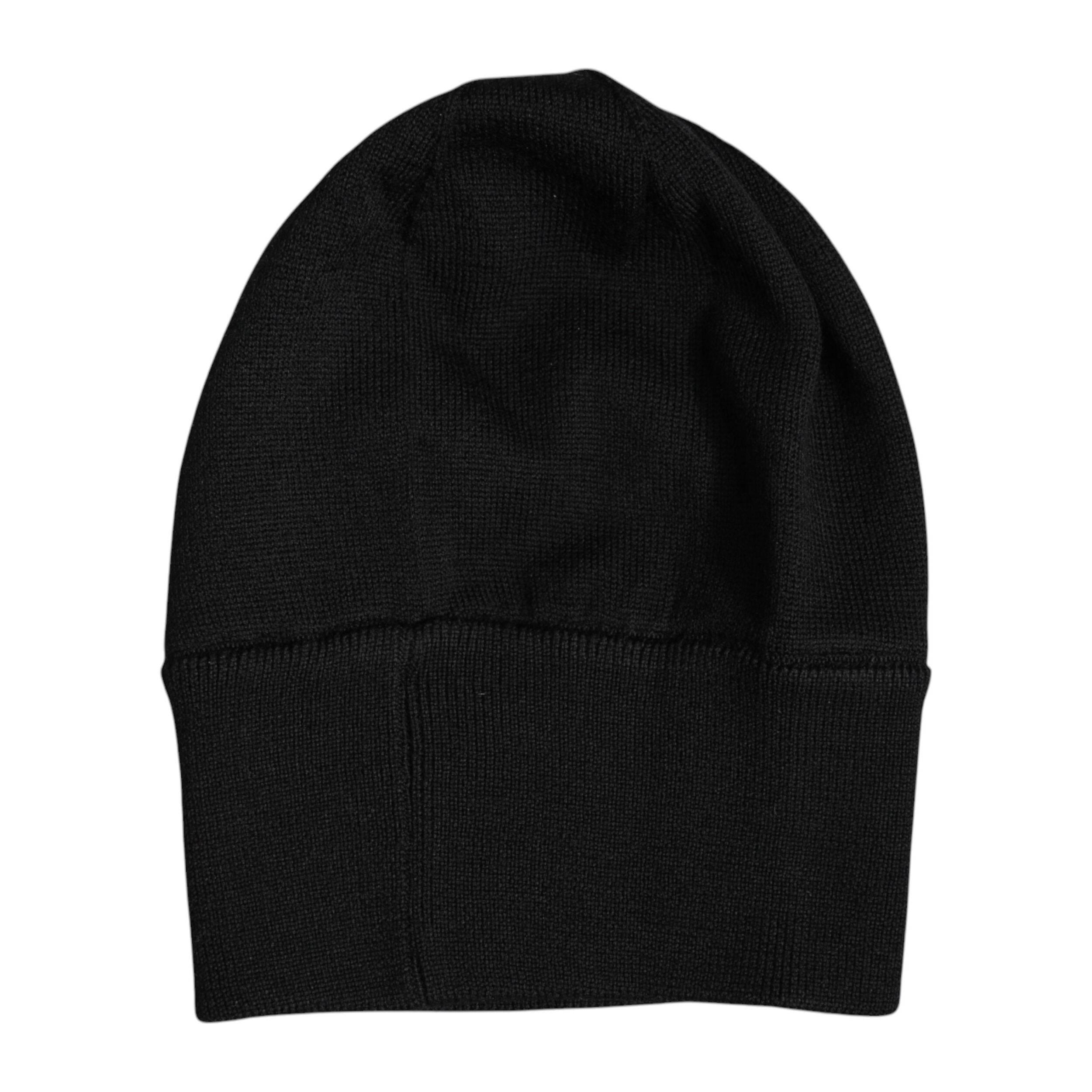 Dolce & Gabbana Black #DGLOVESLONDON Knitted Beanie Hat - Hilstor
