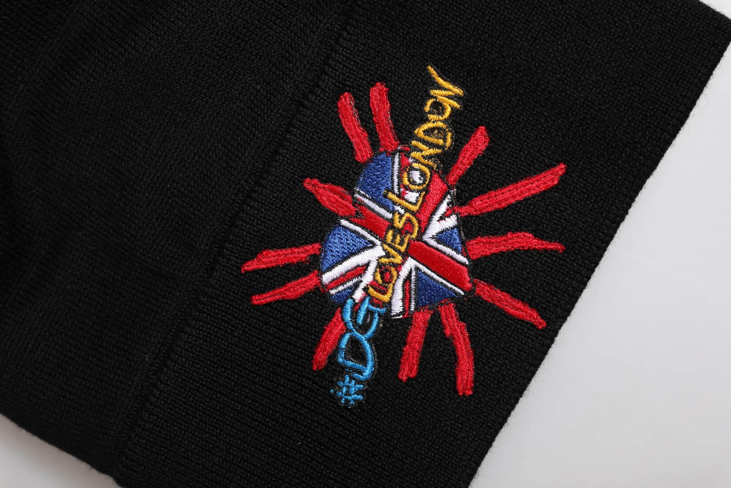 Dolce & Gabbana Black #DGLOVESLONDON Knitted Beanie Hat - Hilstor